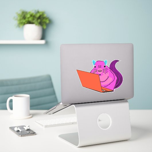 Naughty-Eichhörnchen #76 Aufkleber (Laptop auf Schreibtisch)