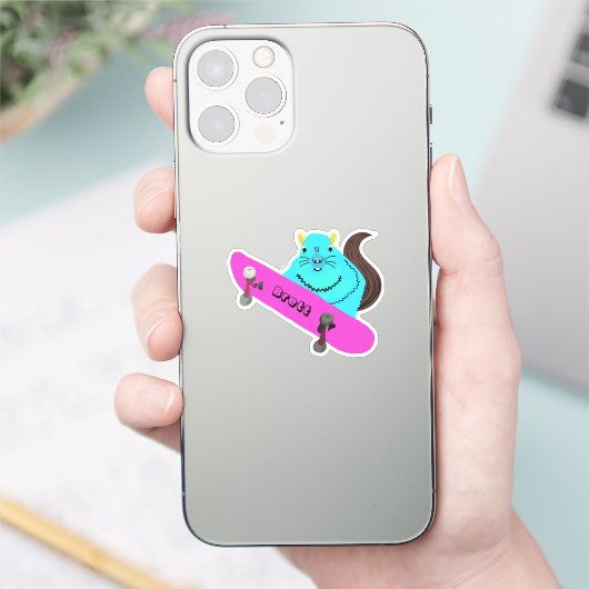 Naughty Eichhörnchen #793 Brett Skateboarding Aufkleber (Telefon)