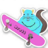 Naughty Eichhörnchen #793 Brett Skateboarding Aufkleber (Vorderseite)