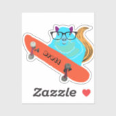 Naughty Eichhörnchen #801 Brett Skateboarding Aufkleber (Blatt)