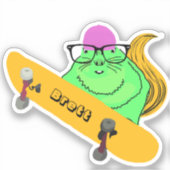 Naughty Eichhörnchen #817 Brett Skateboarding Aufkleber (Vorderseite)