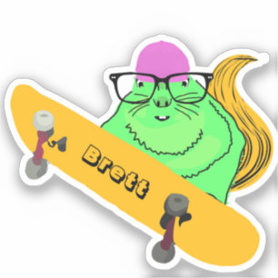 Naughty Eichhörnchen #817 Brett Skateboarding Aufkleber