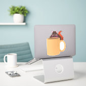 Naughty-Eichhörnchen #83 Aufkleber (Laptop auf Schreibtisch)