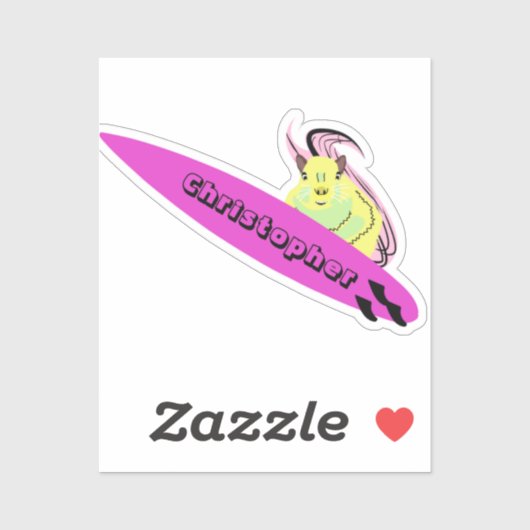 Naughty Eichhörnchen #846 Surfen Aufkleber (Blatt)