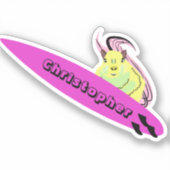 Naughty Eichhörnchen #846 Surfen Aufkleber (Vorderseite)