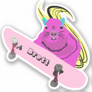 Naughty Eichhörnchen #917 Brett Skateboarding Aufkleber