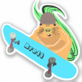 Naughty Eichhörnchen #941 Brett Skateboarding Aufkleber (Vorderseite)