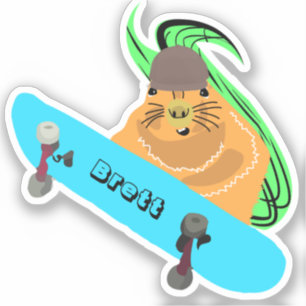 Naughty Eichhörnchen #941 Brett Skateboarding Aufkleber
