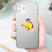 Naughty-Eichhörnchen #944 Individuelle Name-Skate- Aufkleber (Telefon)