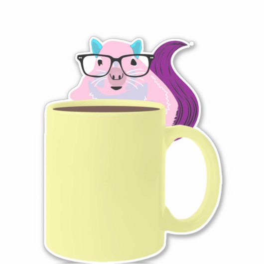 Naughty-Eichhörnchen #978 Aufkleber (Vorderseite)