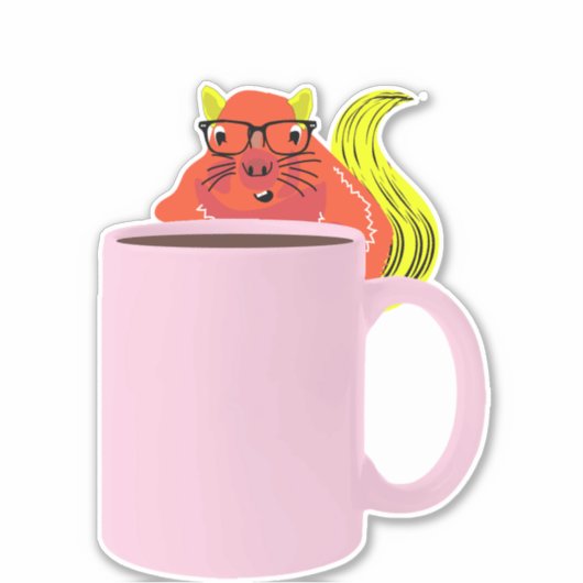 Naughty-Eichhörnchen #978 Aufkleber (Vorderseite)