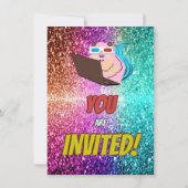 Naughty Eichhörnchen Internet-Party Geburtstag Ein Einladung (Rückseite)