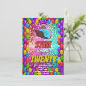 Naughty Eichhörnchen Internet-Party Geburtstag Ein Einladung (Stehend Vorderseite)