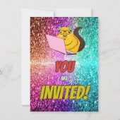 Naughty Eichhörnchen Internet-Party Geburtstag Ein Einladung (Rückseite)