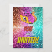 Naughty Eichhörnchen Internet-Party Geburtstag Ein Einladung (Rückseite)