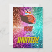 Naughty Eichhörnchen Internet-Party Geburtstag Ein Einladung (Rückseite)