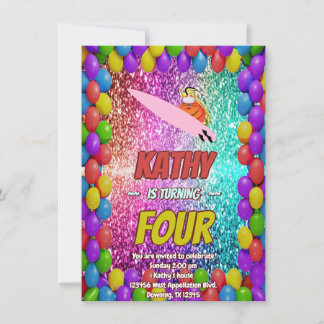 Naughty Eichhörnchen Spaß Geburtstag Backen Party  Einladung