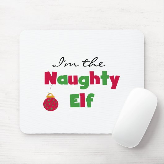 Naughty Elf T - Shirt und Geschenke Mousepad (Mit Mouse)