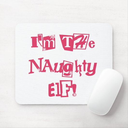 Naughty Elf T - Shirt und Geschenke Mousepad (Mit Mouse)