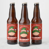 Naughty Elves Red Christmas Beer Label Bierflaschenetikett (Flaschen)