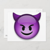 Naughty Emoji face Postkarte (Vorne/Hinten)