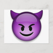 Naughty Emoji face Postkarte (Vorderseite)