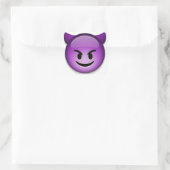 Naughty Emoji face Quadratischer Aufkleber (Tasche)