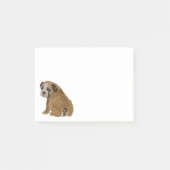 Naughty English Bulldog Puppy Post-it Klebezettel (Vorderseite)