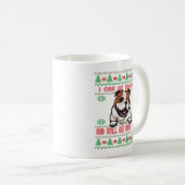 Naughty English Bulldog Ugly Christmas Sweater Kaffeetasse (VorderseiteRechts)