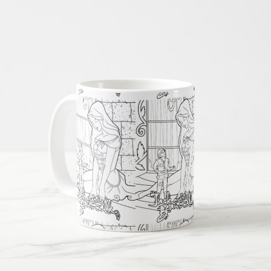 Naughty Ever After: Jack und Beanstalk Kaffeetasse (Vorderseite Links)