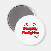 Naughty Firefighter Magnet (Vorderseite/Rückseite)