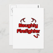Naughty Firefighter Postkarte (Vorne/Hinten)
