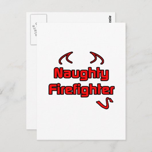 Naughty Firefighter Postkarte (Vorne/Hinten)