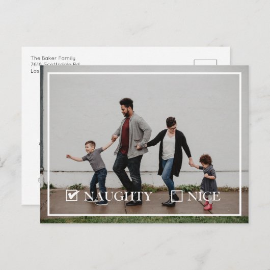 Naughty-Foto Feiertagspostkarte (Vorne/Hinten)