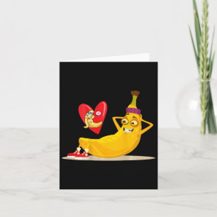 Naughty Fruit Funny Banana Doing Sit-up Crunch Art Karte