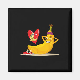 Naughty Fruit Funny Banana Doing Sit-up Crunch für Magnet