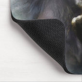 Naughty Funny Chimpanzee Middle Finger Dreh Bird Mousepad (Ecke)