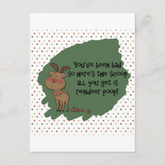 Naughty Funny Christmas Rentier Kack Card Feiertagspostkarte