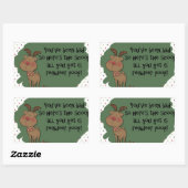 Naughty Funny Christmas Rentier Kacke Geschenkguts Rechteckiger Aufkleber (Blatt)