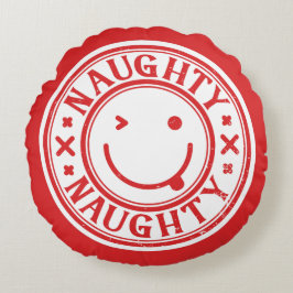 Naughty Funny Christmas Rundes Kissen