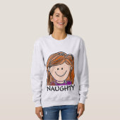 NAUGHTY Funny LADIES T - Shirt (Vorne ganz)
