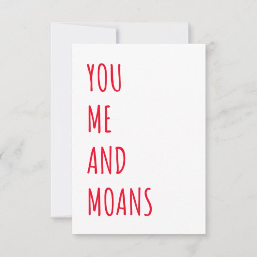 Naughty Funny Valentinstag & Birthday Card Dankeskarte (Vorderseite)