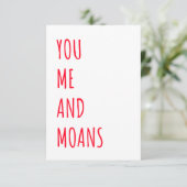 Naughty Funny Valentinstag & Birthday Card Dankeskarte (Stehend Vorderseite)