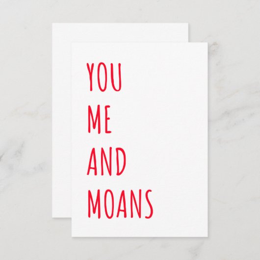 Naughty Funny Valentinstag & Birthday Card Dankeskarte (Vorne/Hinten)