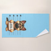 Naughty German Shepherd Badehandtuch (Badehandtuch)
