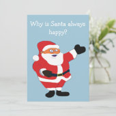 Naughty Girl Bad Santa Funny Joke Spaß Spaß Einladung (Stehend Vorderseite)