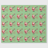 Naughty Girl Bad Santa Funny Joke Spaß Spaß Geschenkpapier (Flach)