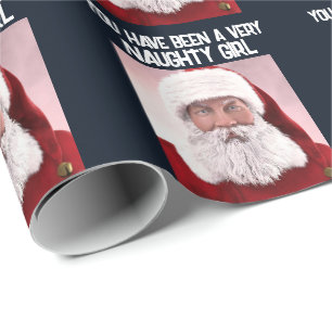 NAUGHTY GIRL CHRISTMAS SANTA WRAPPING PAPIER GESCHENKPAPIER