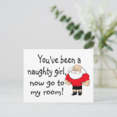 Naughty Girl geht in mein Zimmer Postkarte (Stehend Vorderseite)