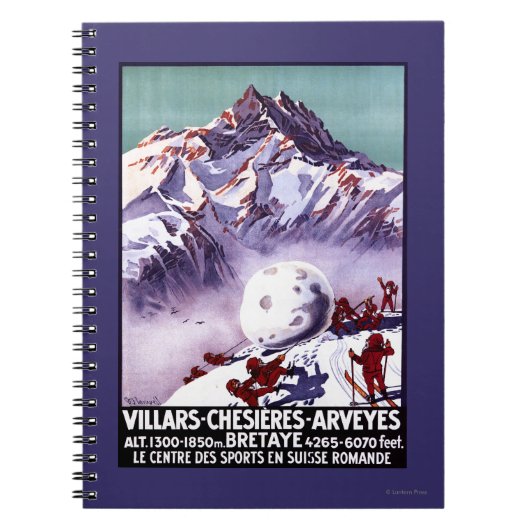 Naughty Gnomes machen Riesenschneeballplakat Notizblock (Vorderseite)